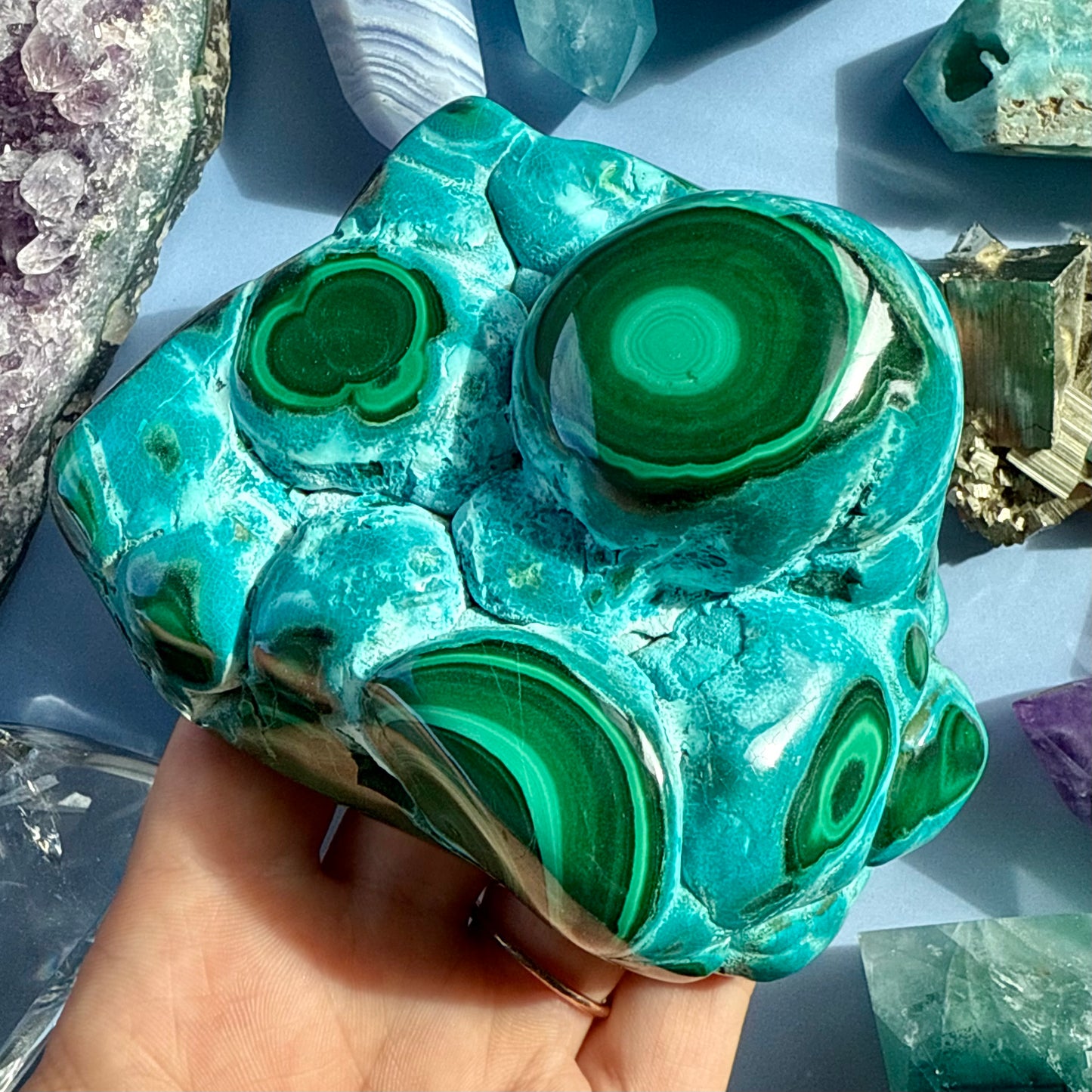 CHRYSOCOLLA MALACHITE FREEFORMS