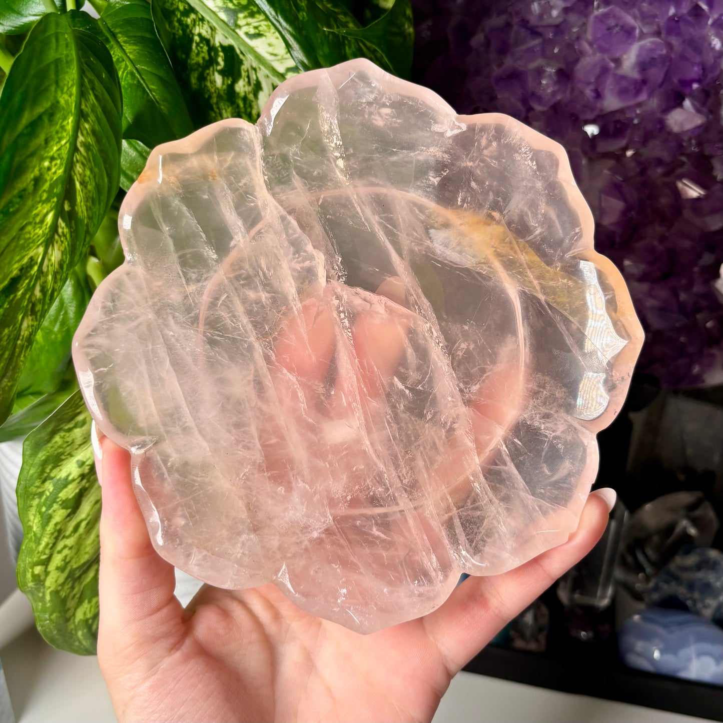 ROSE QUARTZ FLOWER BOWLS