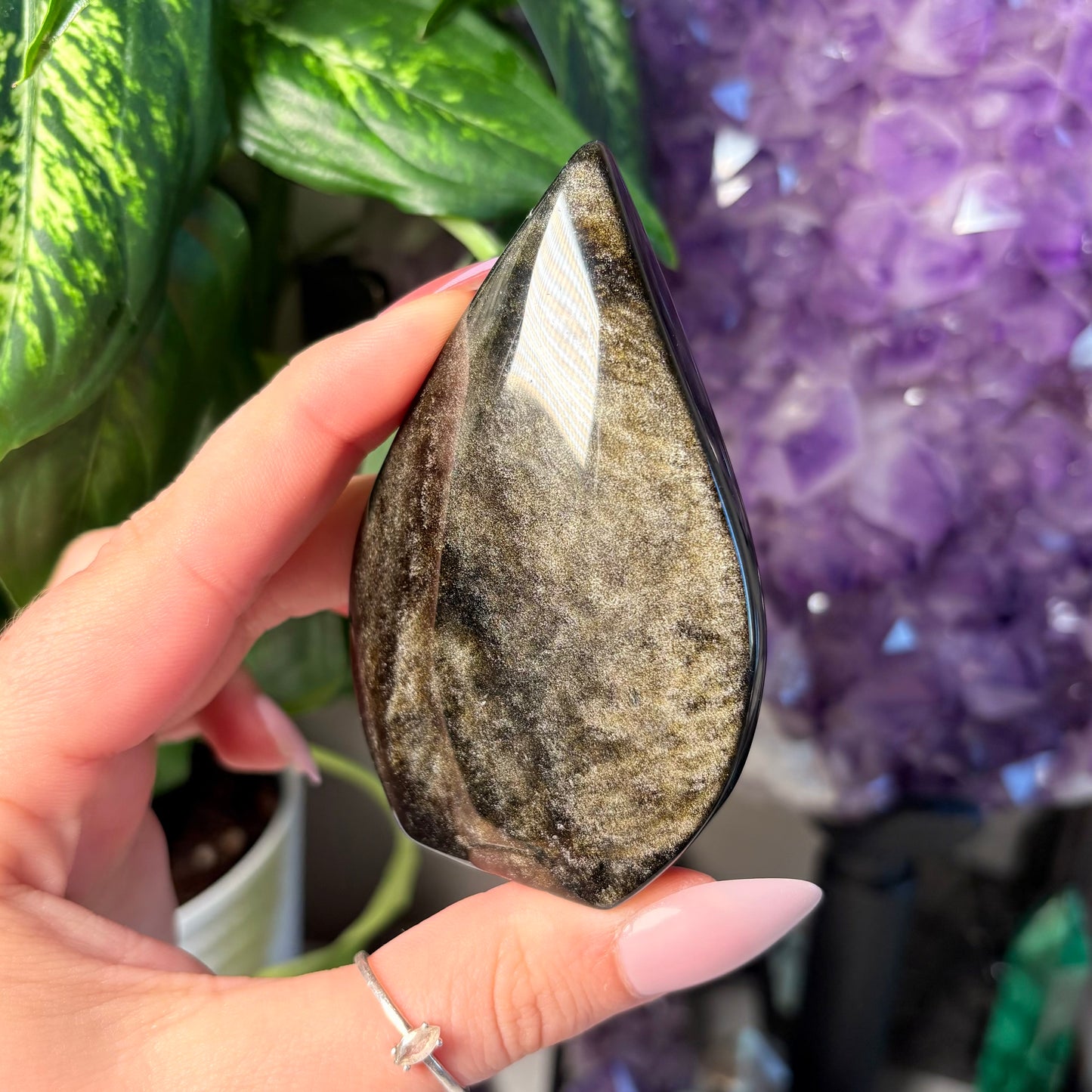 GOLD SHEEN OBSIDIAN FREEFORM
