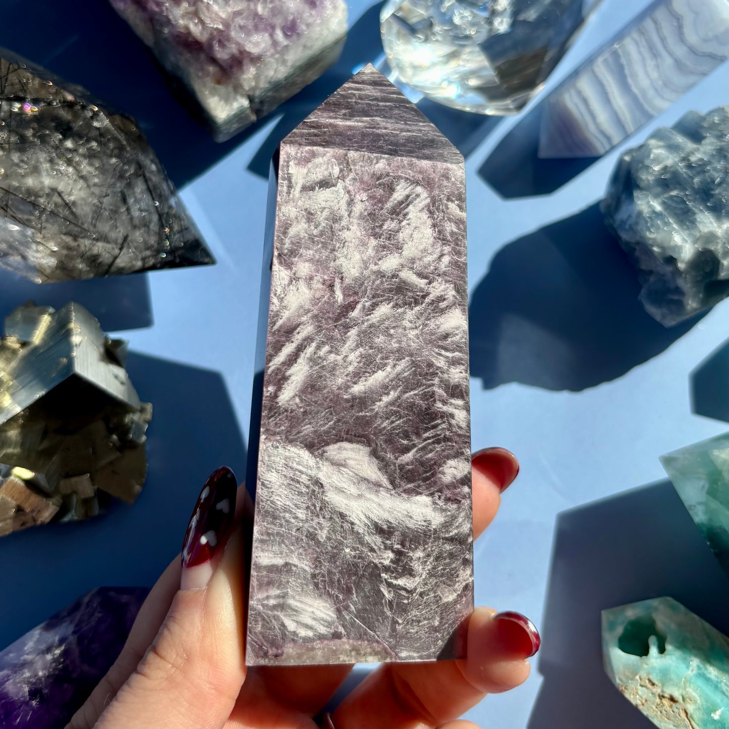 GEM LEPIDOLITE TOWERS