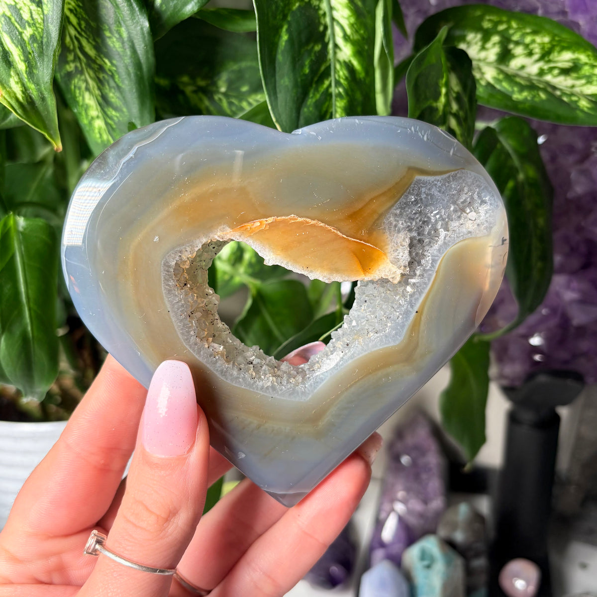 AGATE DRUZY HEARTS