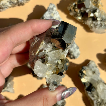 PYRITE AND QUARTZ SPECIMENS