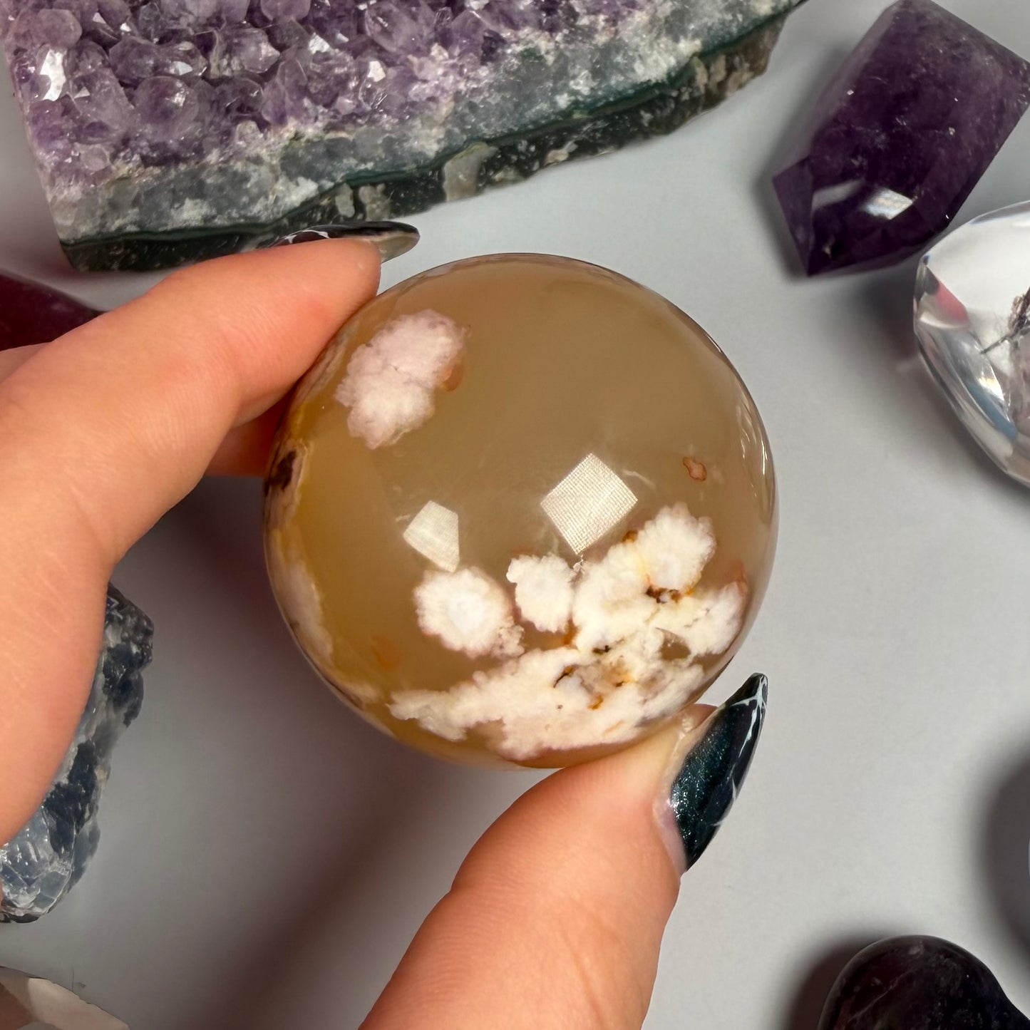 FLOWER AGATE SPHERES