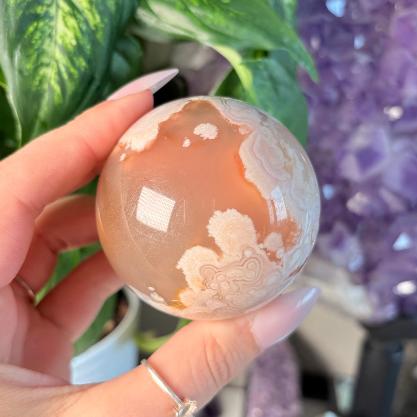 FLOWER AGATE SPHERE