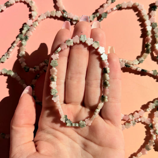 PINK OPAL BRACELET - FLOWER