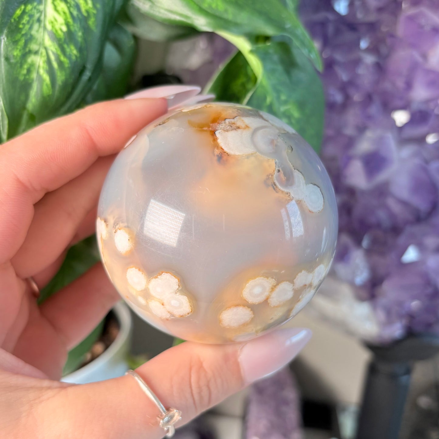 FLOWER AGATE SPHERE