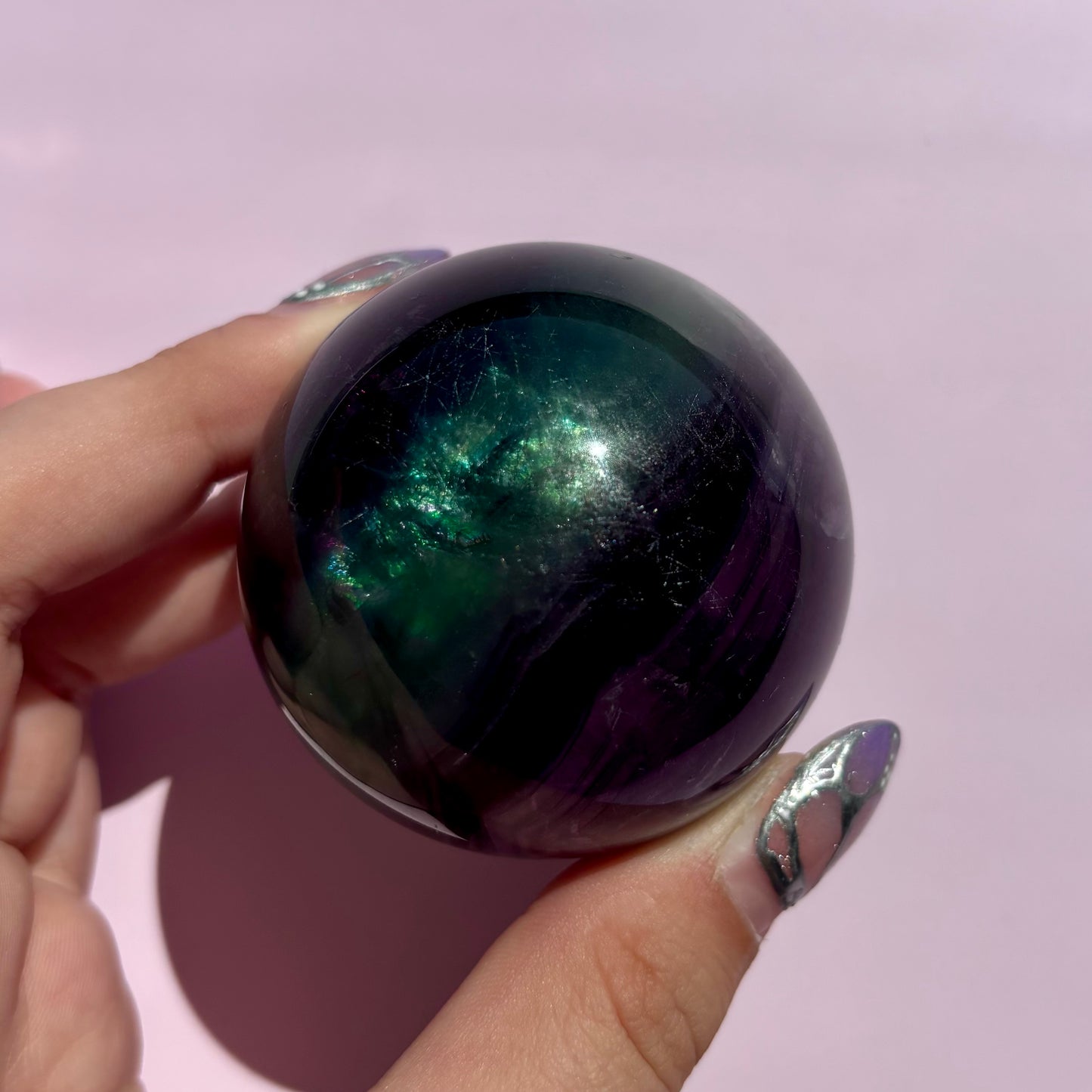 BLUE FLUORITE SPHERES