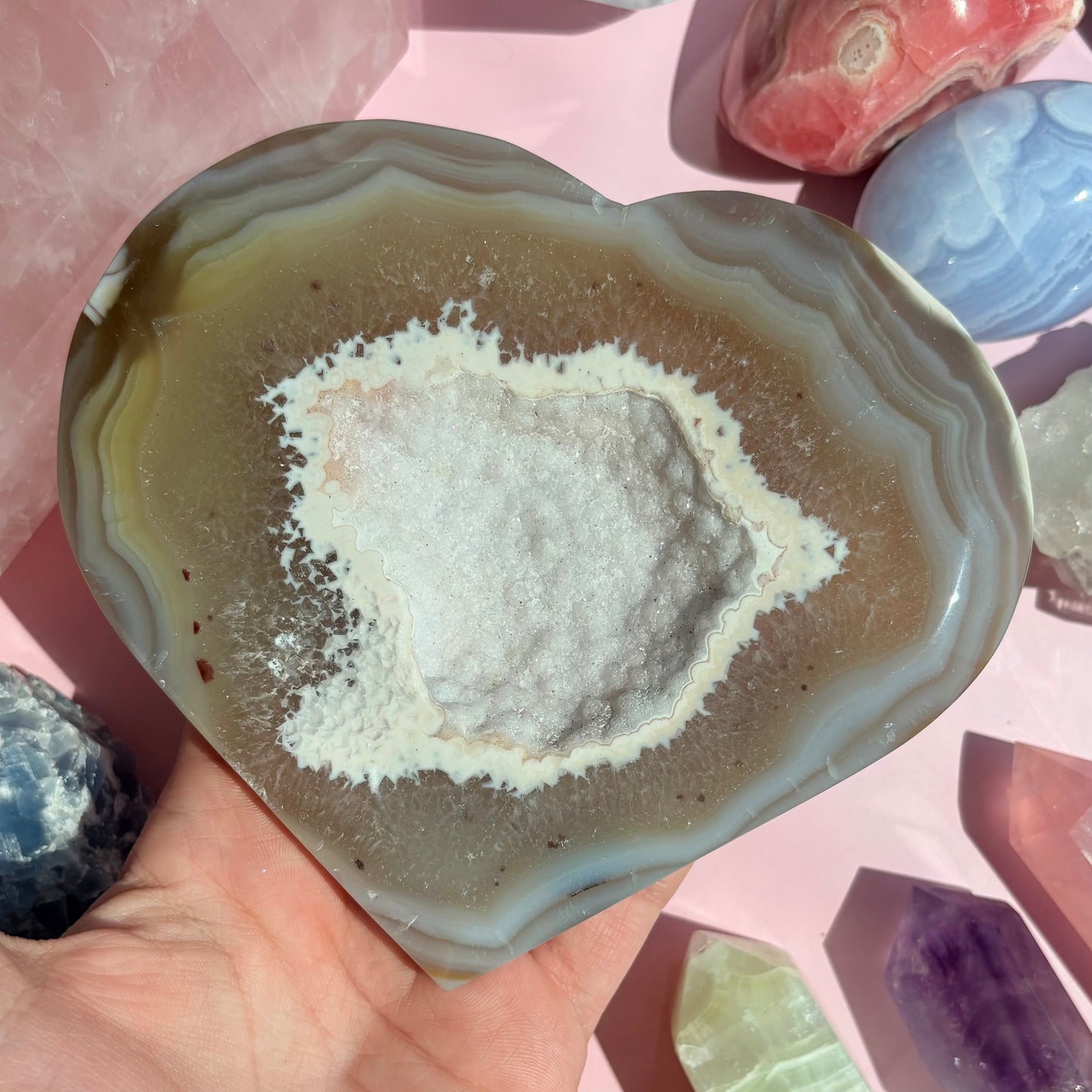 AGATE DRUZY HEARTS