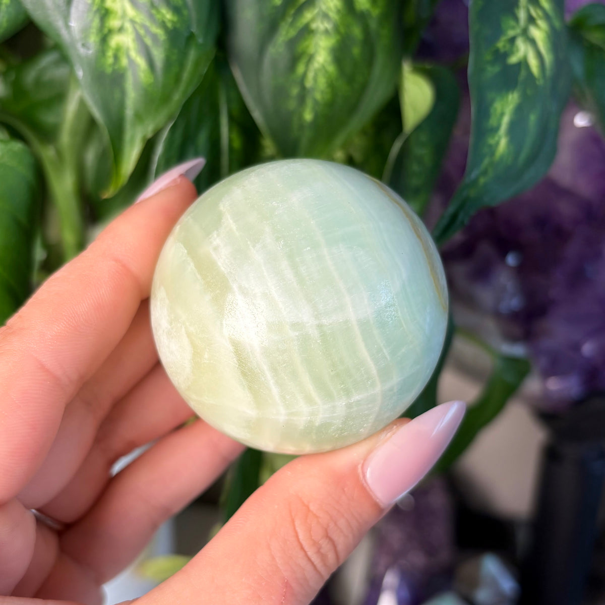 PISTACHIO CALCITE SPHERES