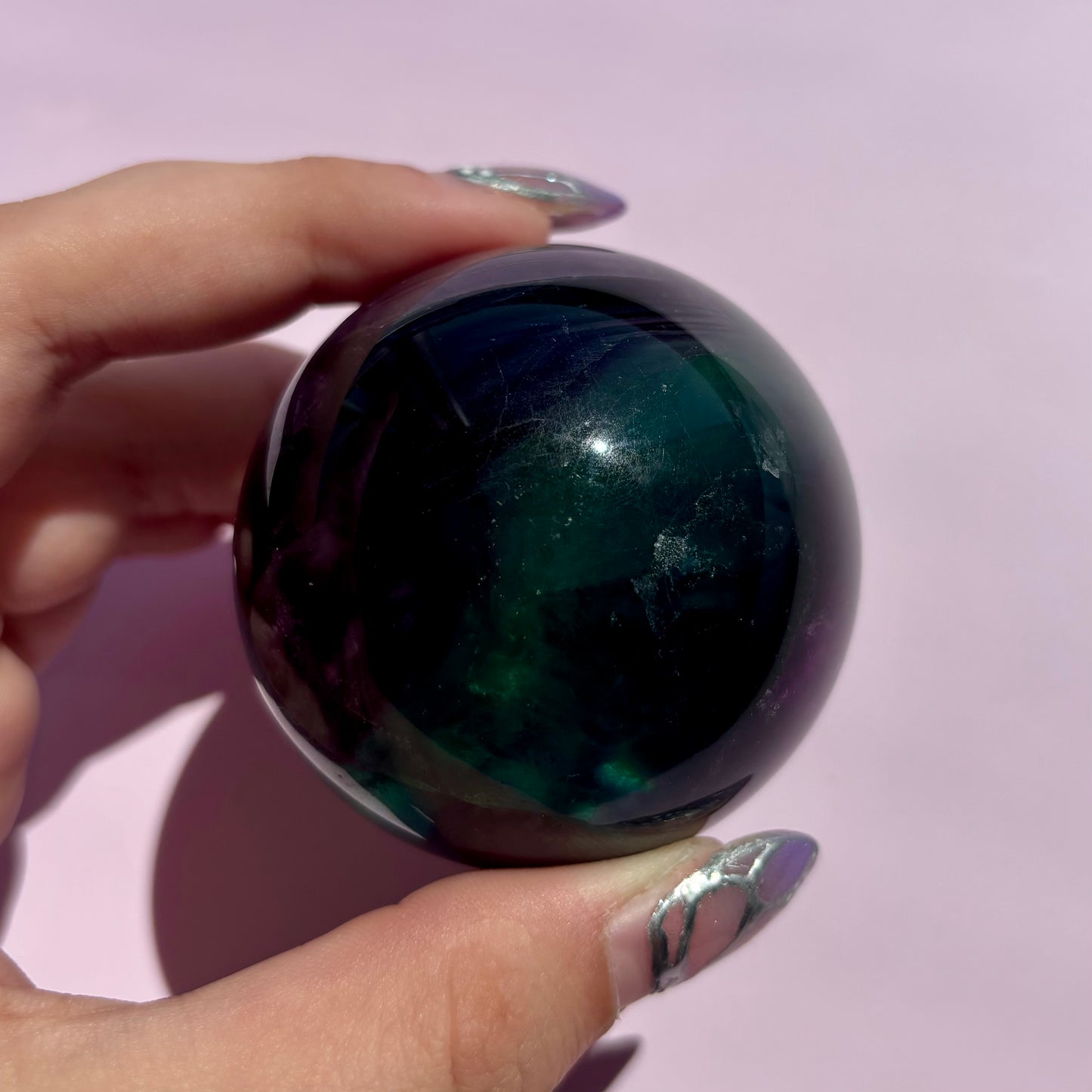 BLUE FLUORITE SPHERES