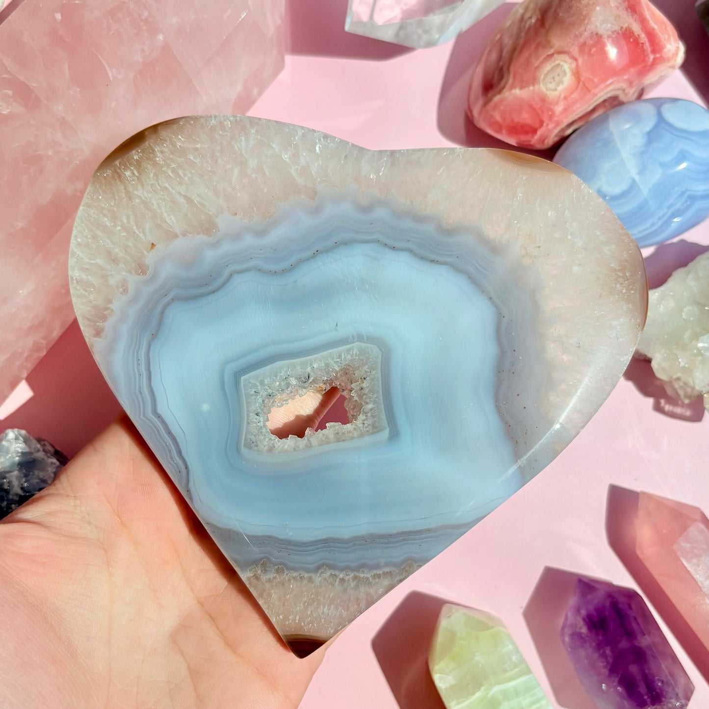 AGATE DRUZY HEARTS