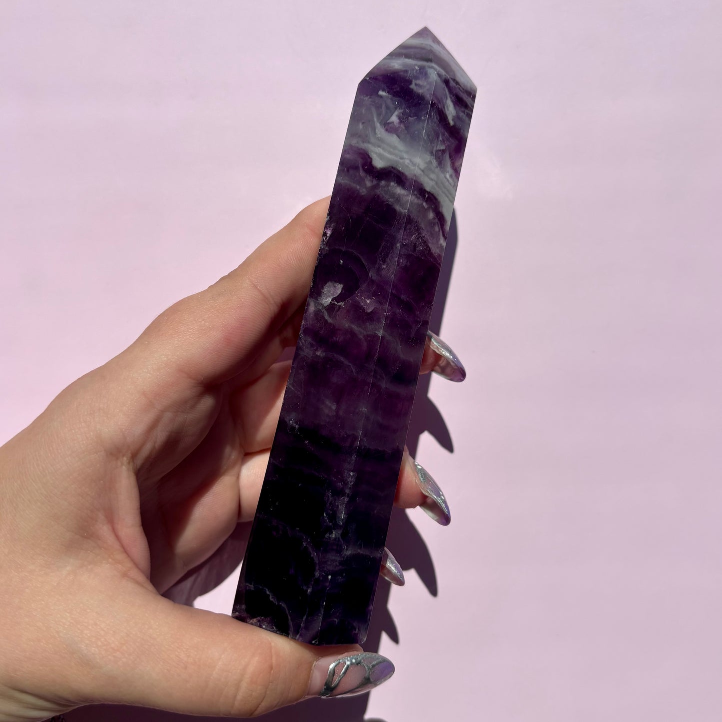 LARGE PURPLE FLUORITE TOWERS