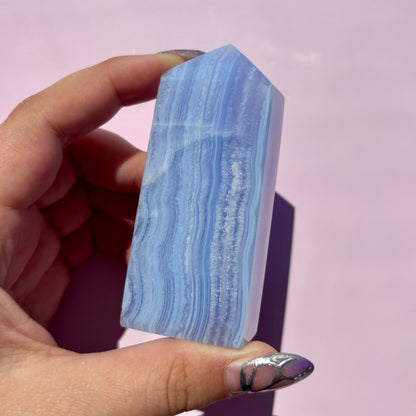BLUE LACE AGATE TOWERS
