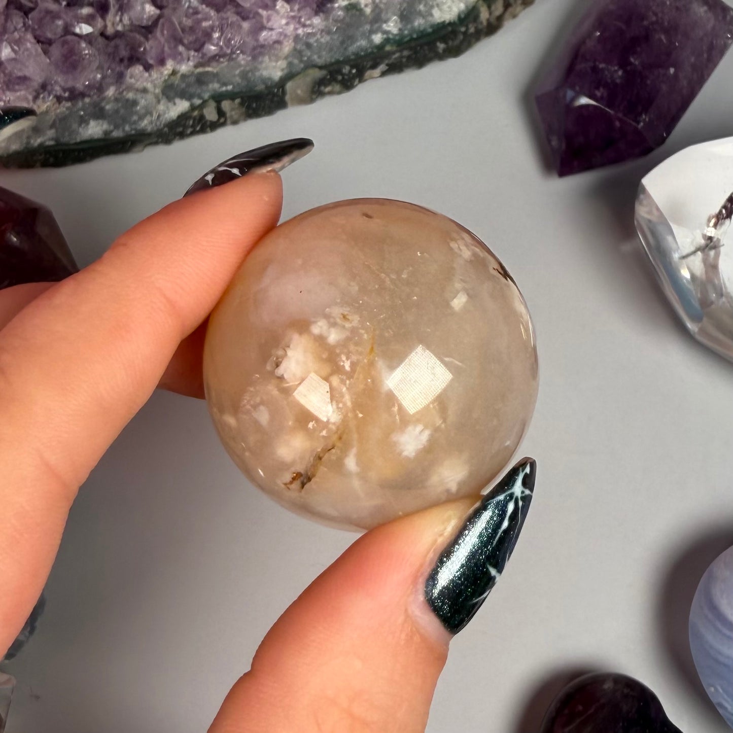 FLOWER AGATE SPHERES