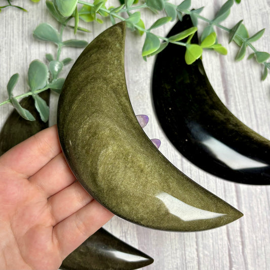 GOLD SHEEN OBSIDIAN MOON
