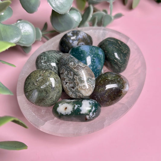 MOSS AGATE TUMBLE