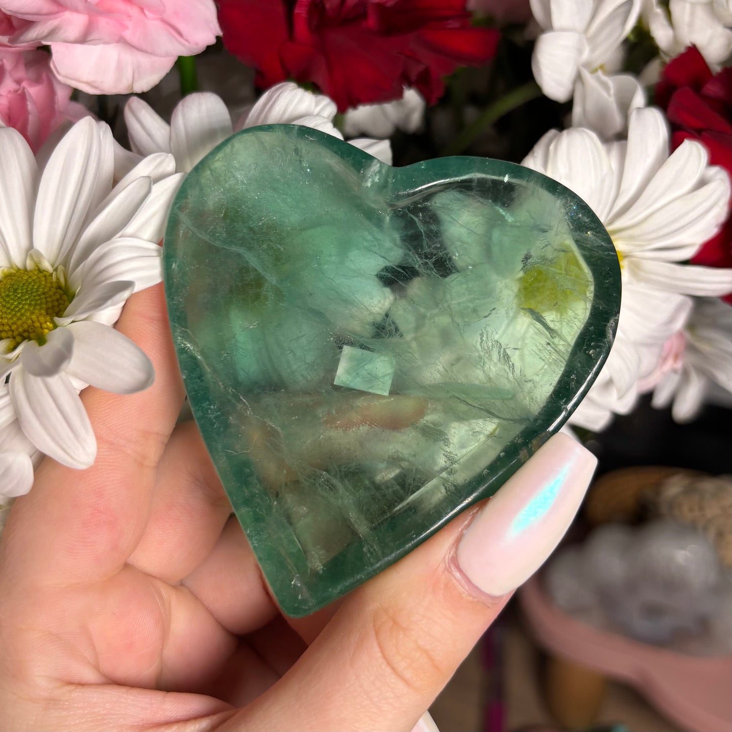 FLUORITE HEART BOWLS