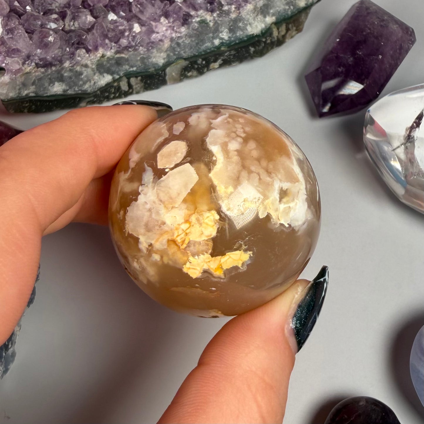 FLOWER AGATE SPHERES