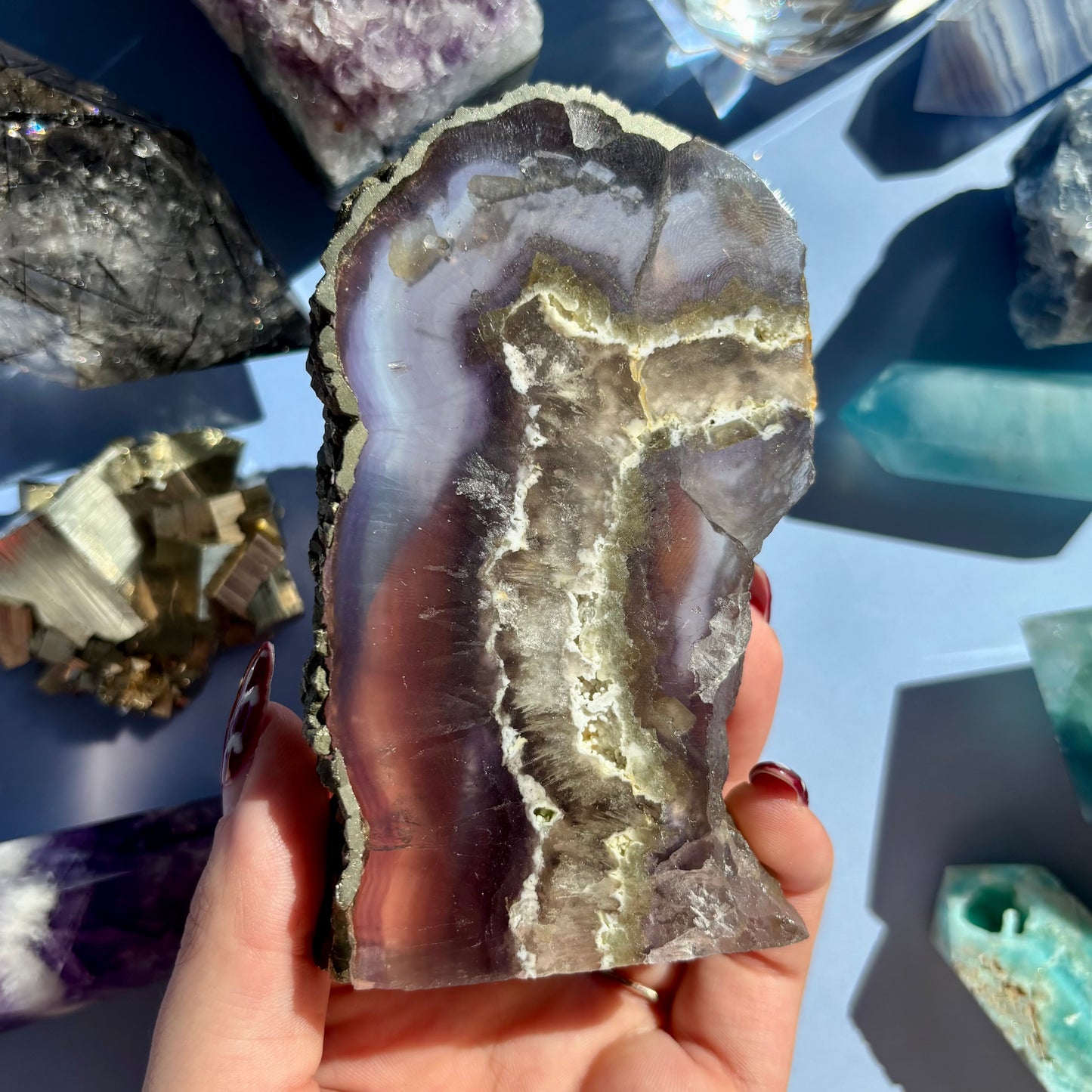 FLUORITE/PYRITE FREEFORMS