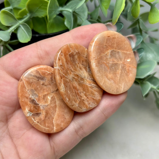 PEACH MOONSTONE WORRYSTONE
