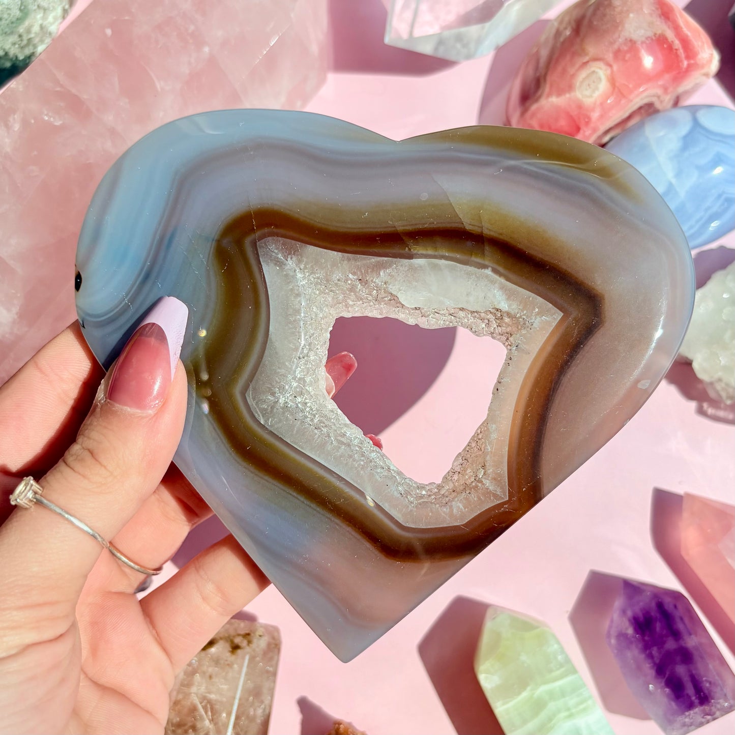 AGATE DRUZY HEARTS