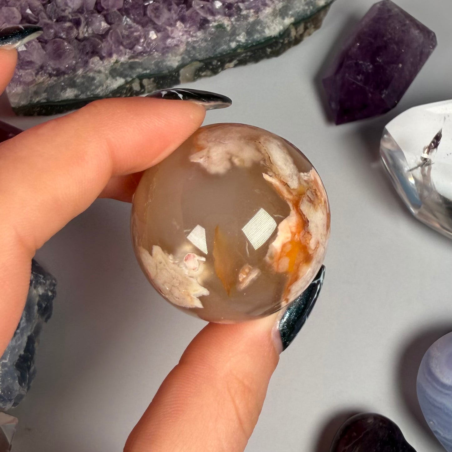 FLOWER AGATE SPHERES