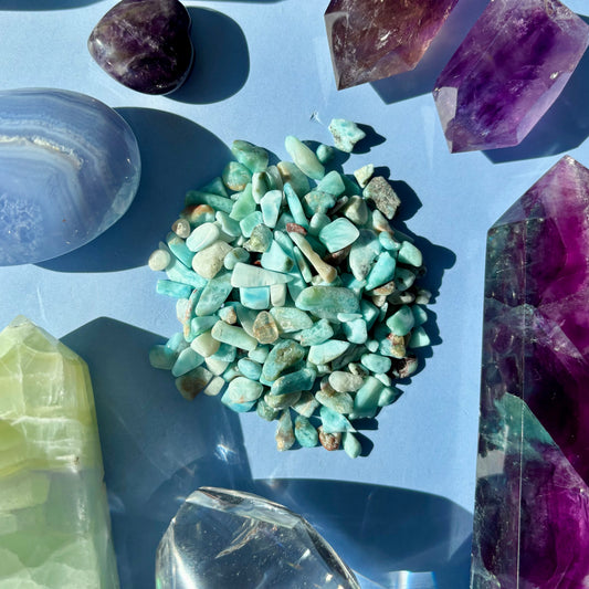LARIMAR CHIPS - (100 GRAMS)