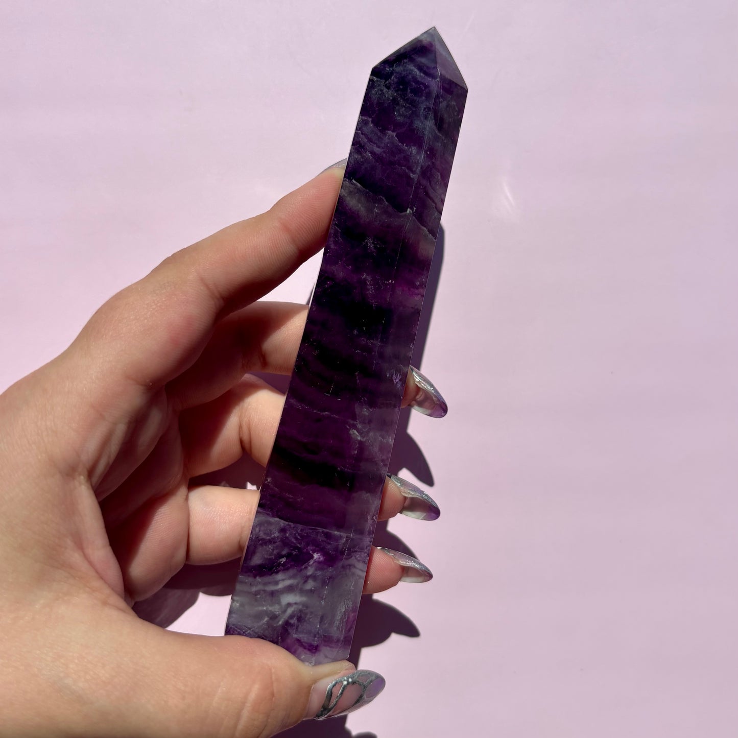 LARGE PURPLE FLUORITE TOWERS