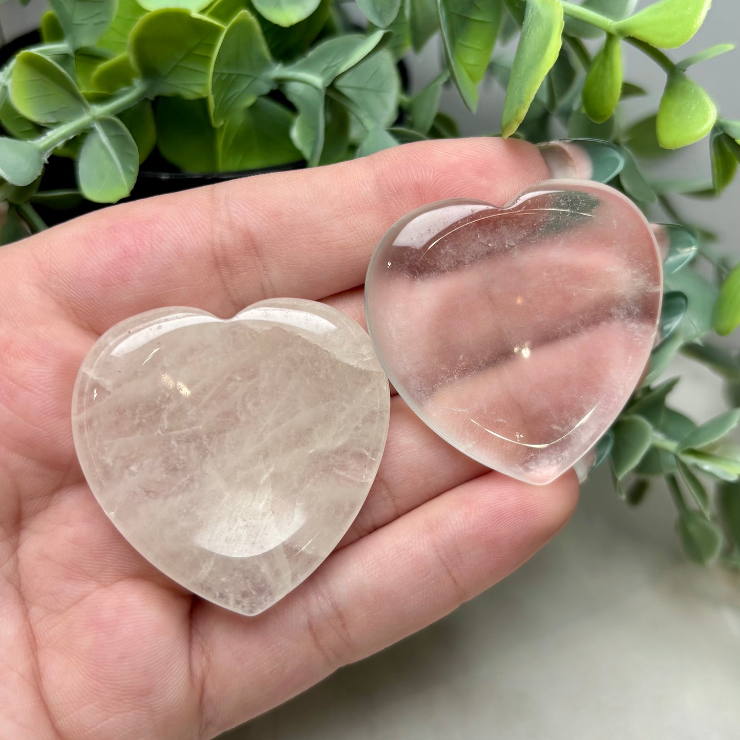 CLEAR QUARTZ HEART WORRYSTONE