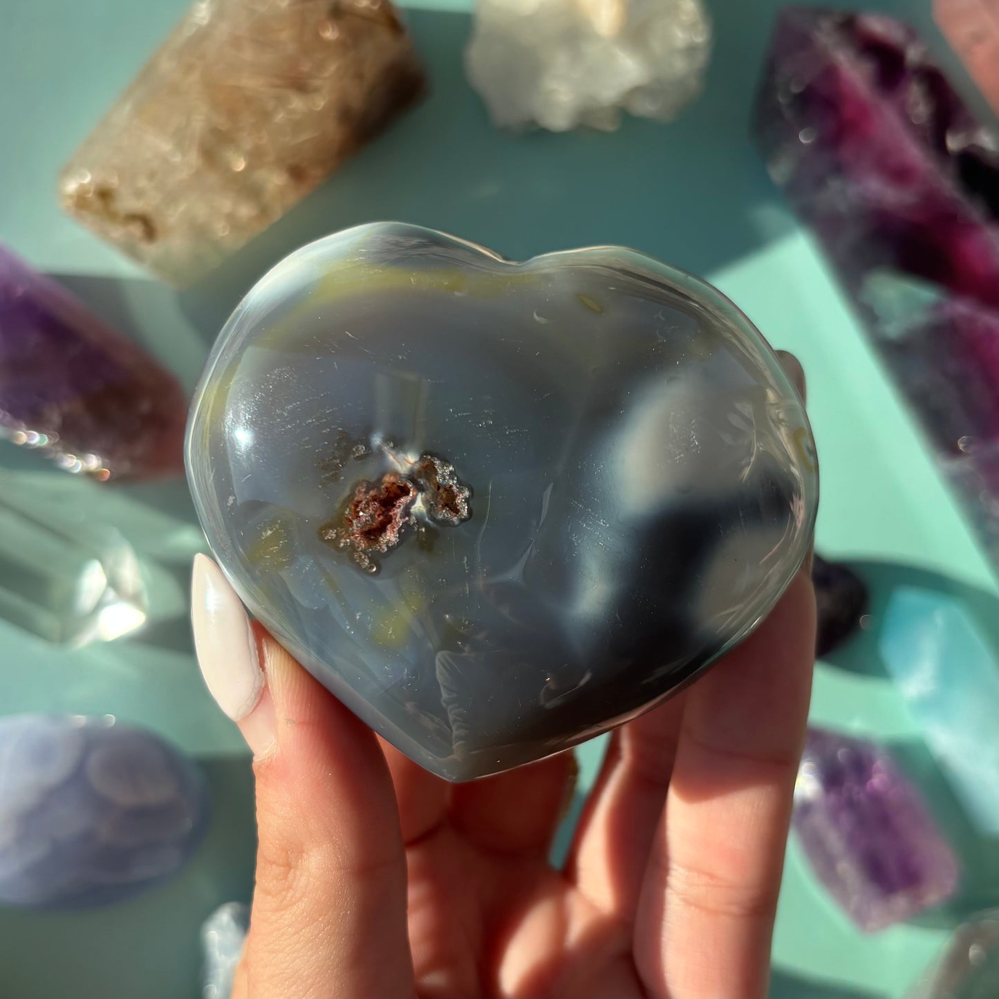 ORCA AGATE HEARTS