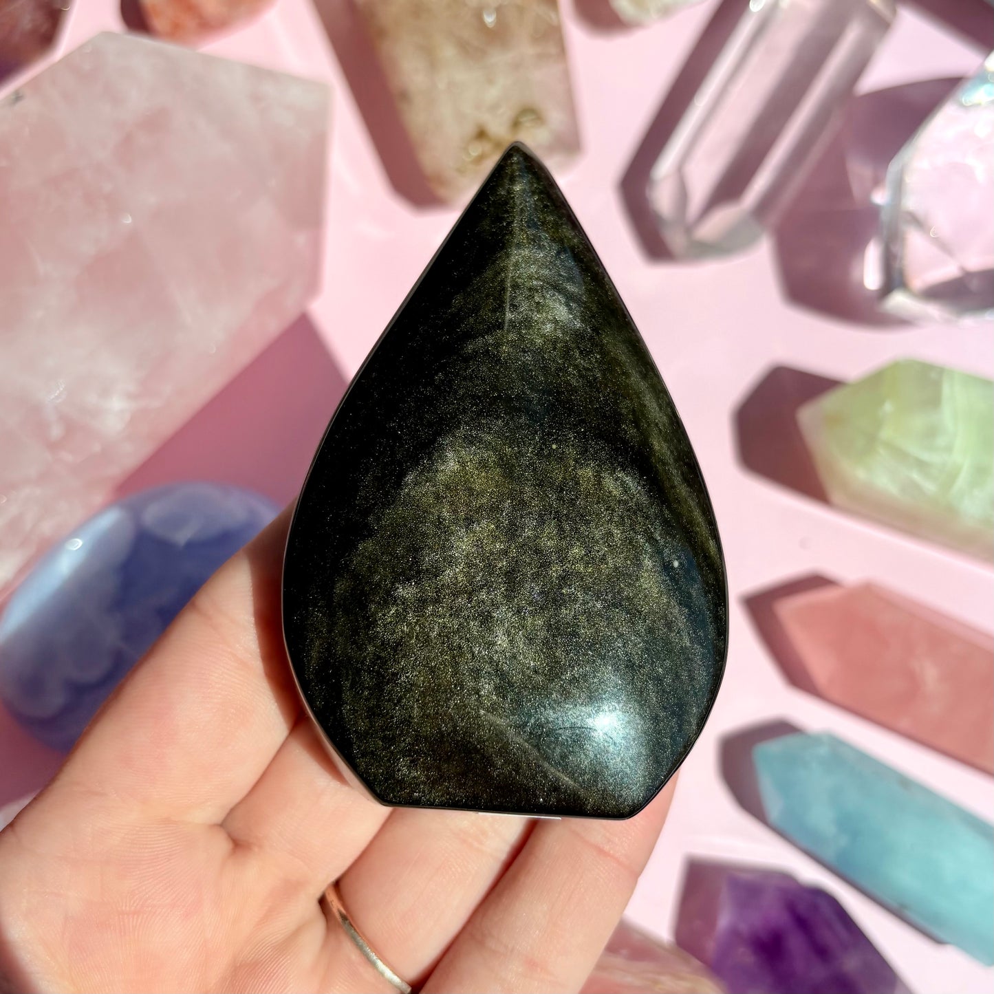 GOLD SHEEN OBSIDIAN FREEFORM