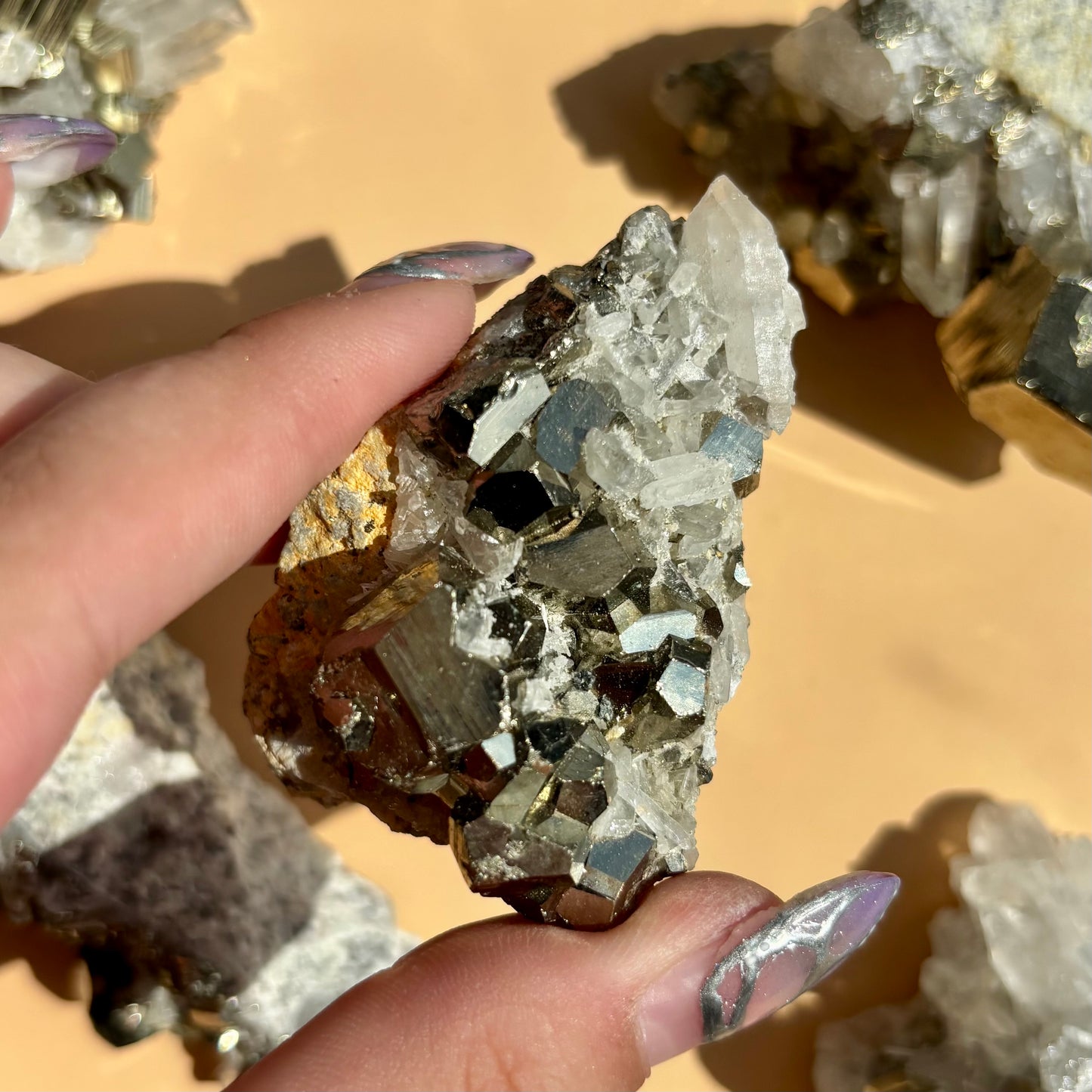 PYRITE AND QUARTZ SPECIMENS
