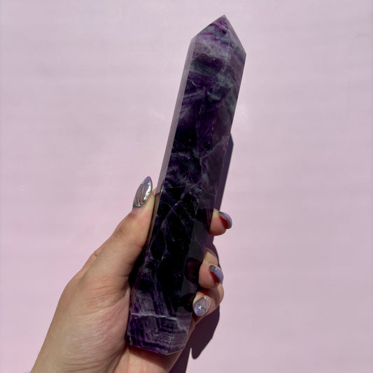 LARGE PURPLE FLUORITE TOWERS