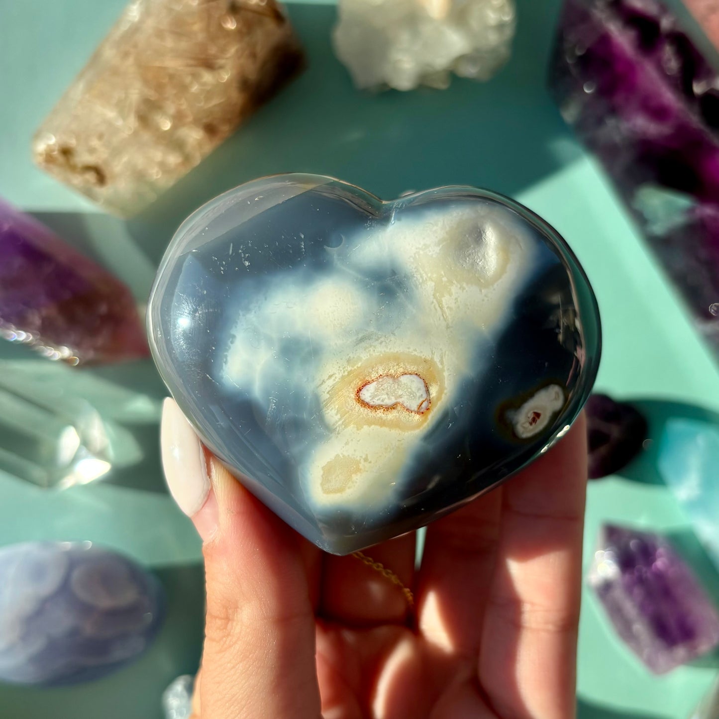 ORCA AGATE HEARTS