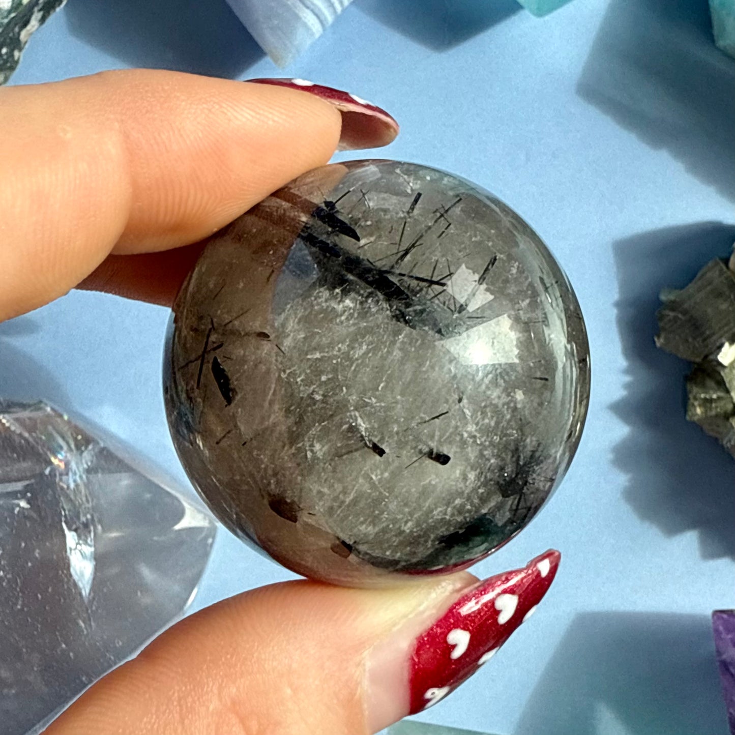 TOURMALATED QUARTZ SPHERES