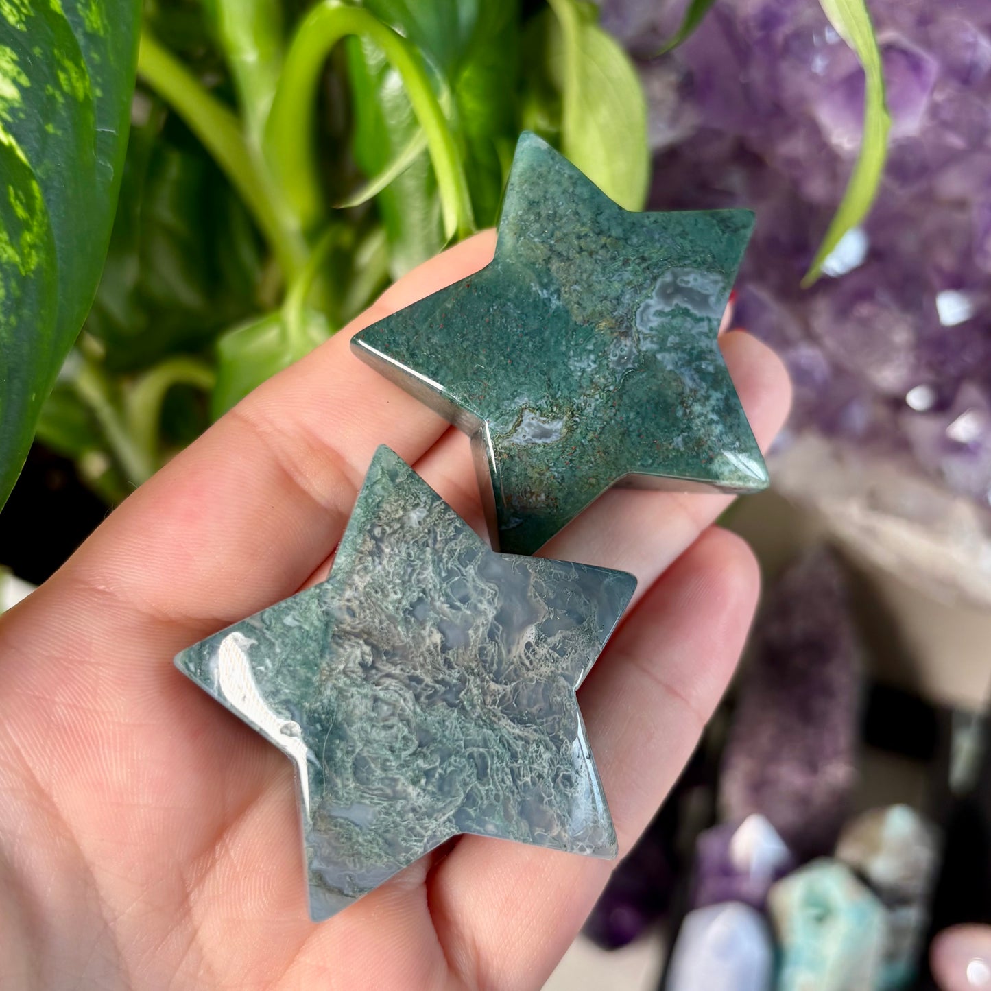 MOSS AGATE STARS