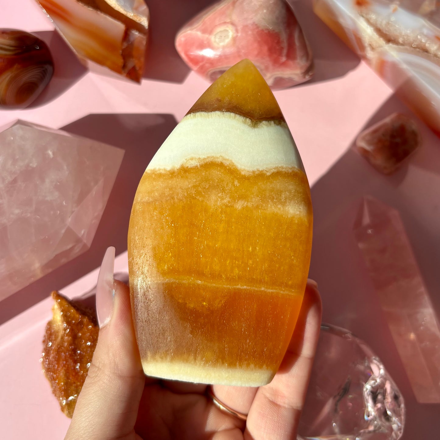 ORANGE CALCITE FREEFORM