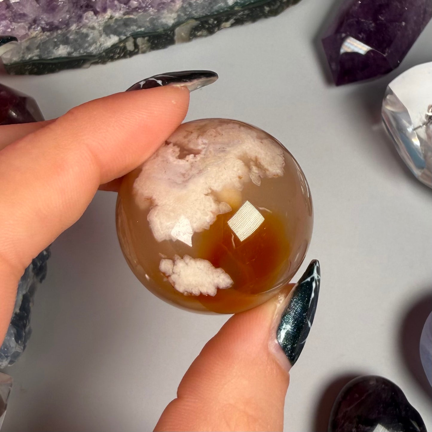 FLOWER AGATE SPHERES