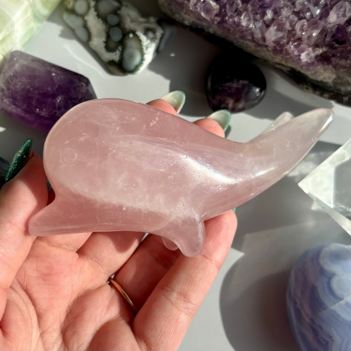 ROSE QUARTZ DOLPHIN