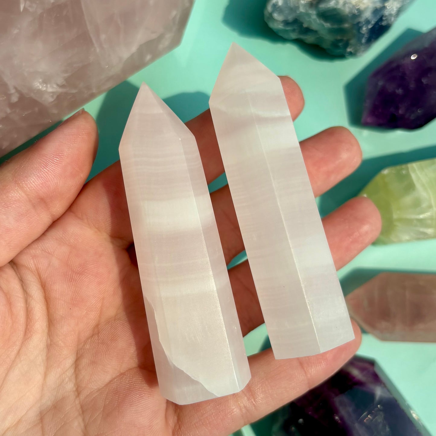 PINK MANGANO CALCITE TOWERS