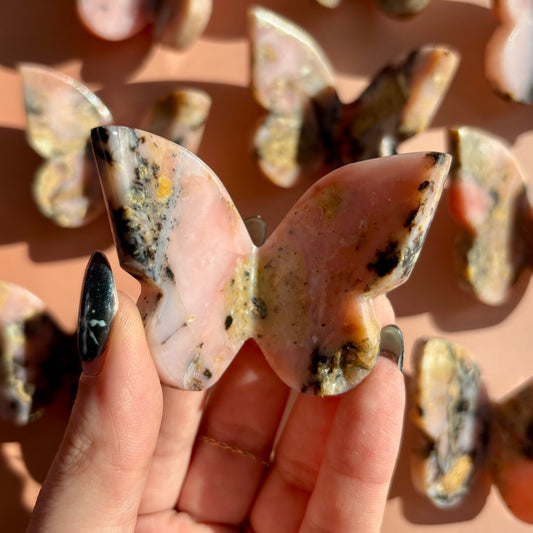 PINK OPAL BUTTERFLY