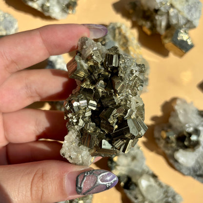 PYRITE AND QUARTZ SPECIMENS