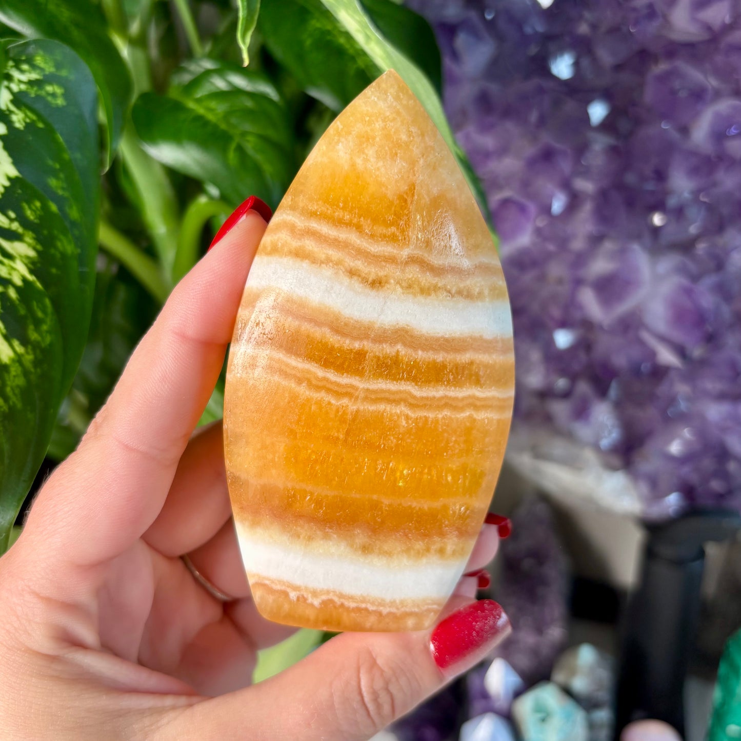 ORANGE CALCITE FREEFORMS
