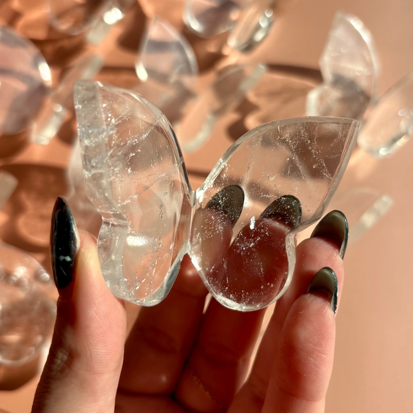 CLEAR QUARTZ BUTTERFLY