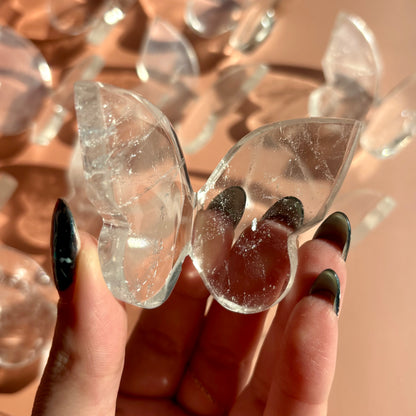 CLEAR QUARTZ BUTTERFLY