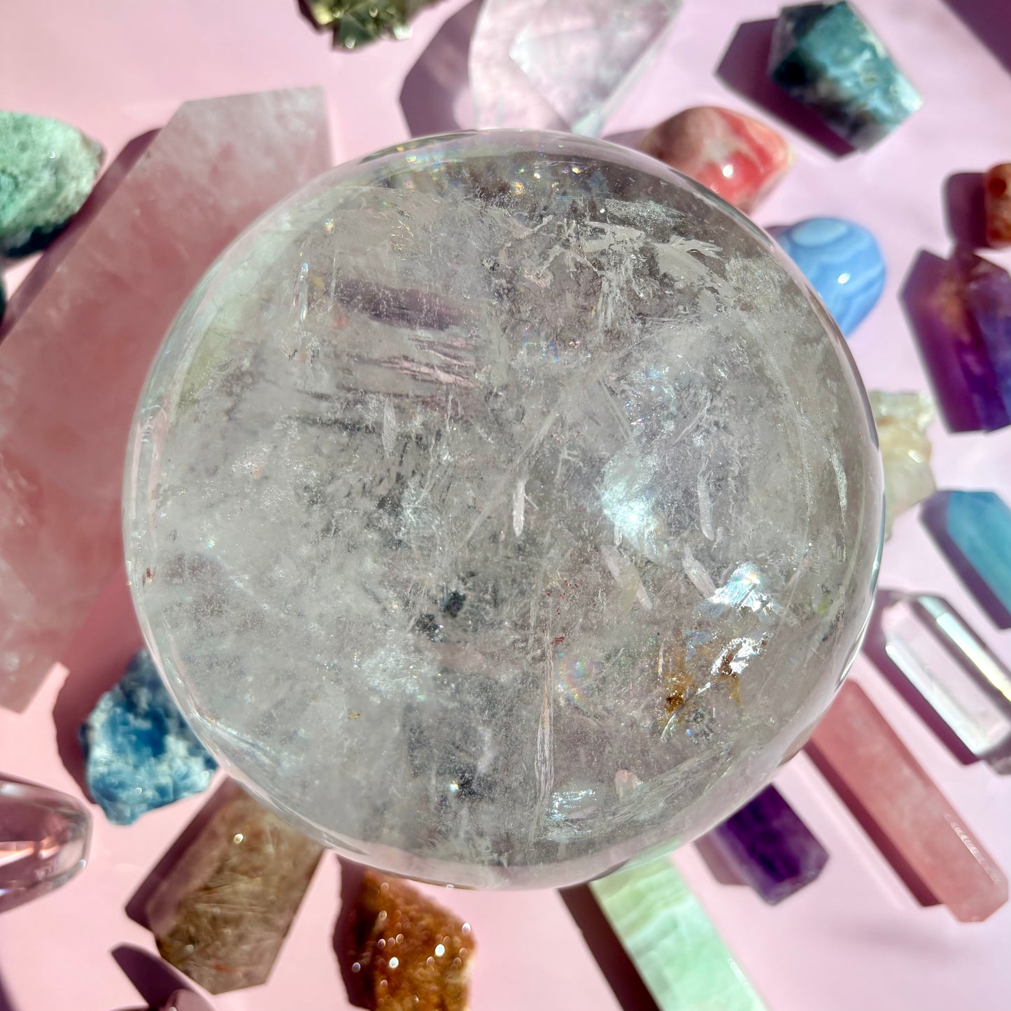 XL CLEAR QUARTZ SPHERE