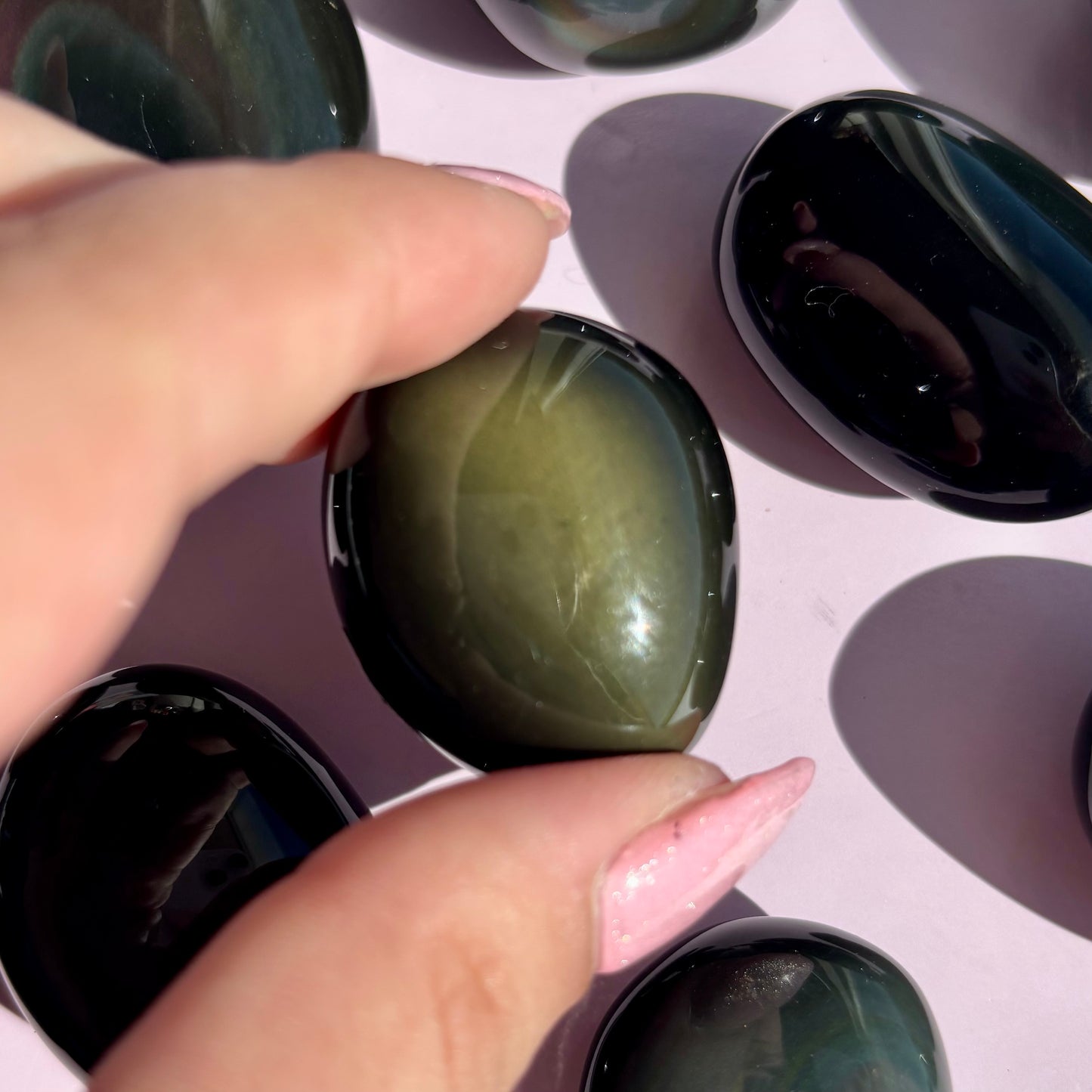 RAINBOW OBSIDIAN MINI PALMSTONES