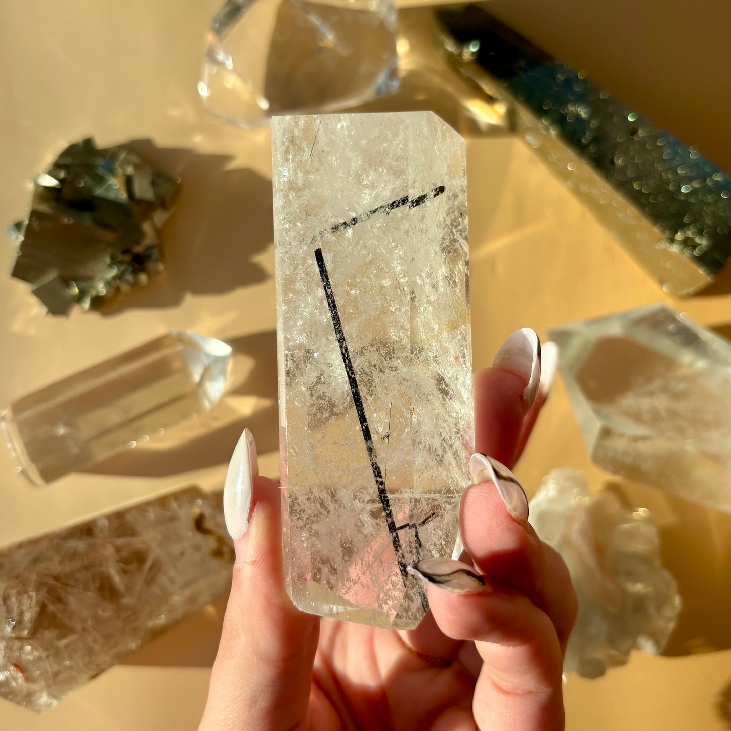 TOURMALATED QUARTZ FREEFORMS