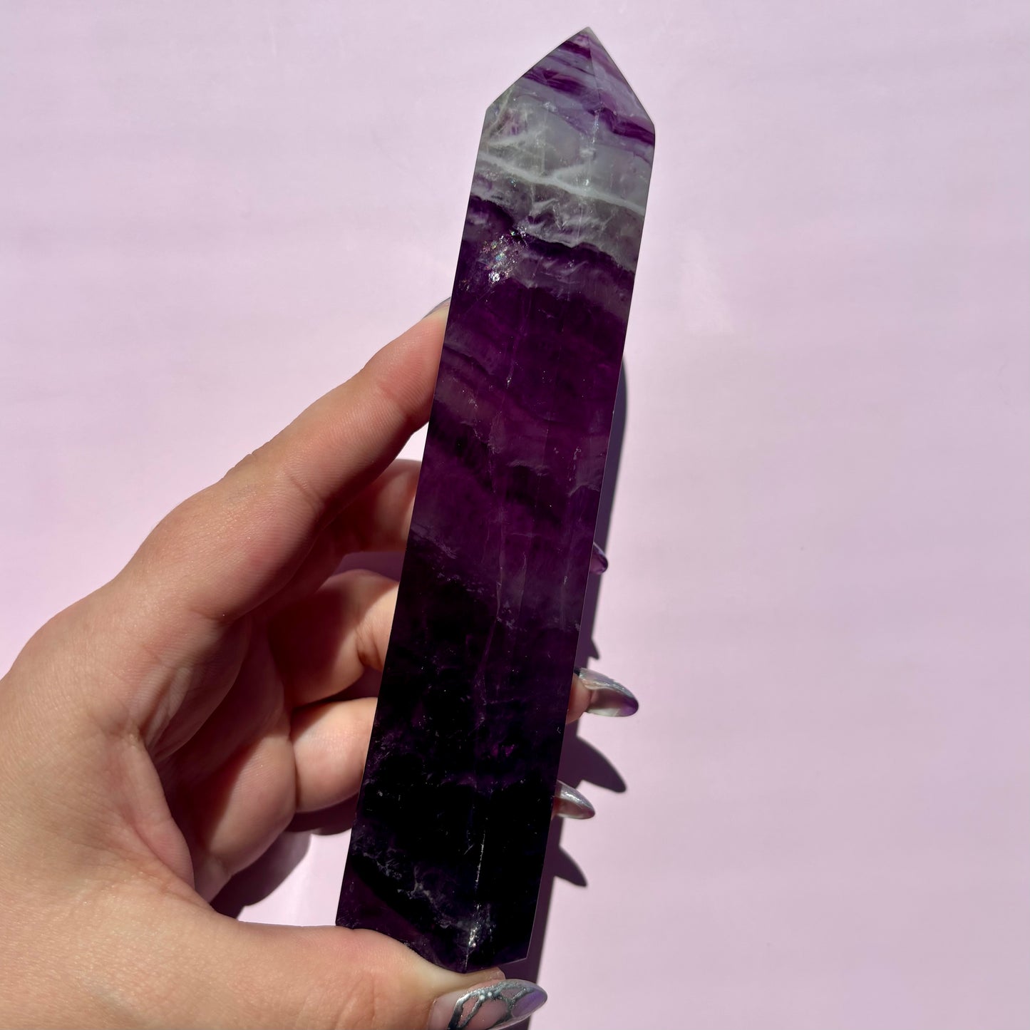 LARGE PURPLE FLUORITE TOWERS
