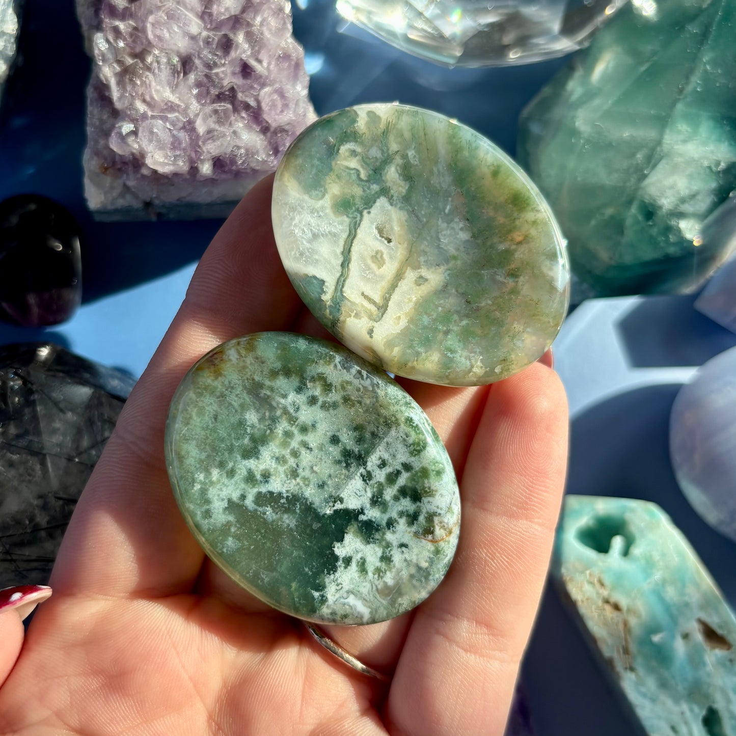 MOSS AGATE WORRYSTONE